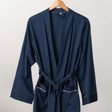 Alessia women's robe Navy Blue flat lay